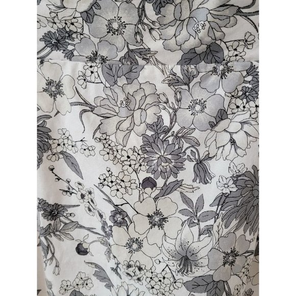 Old Navy White And Gray Floral Print Strapless Dress Size 16 - Picture 4 of 4